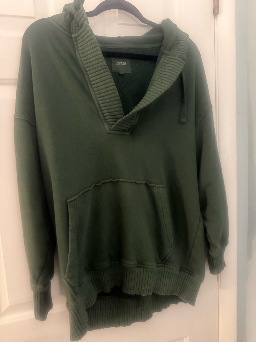 Aerie Men’s Green Oversized Pullover Hoodie Size M 2022